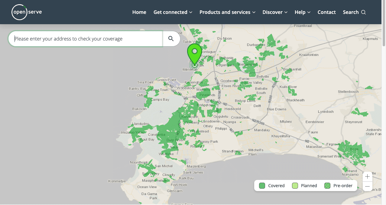 Openserve Coverage Cape Town